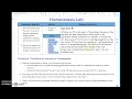 Homeostasis Exercise Lab Intro