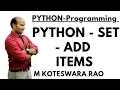 41 Python Set Add items
