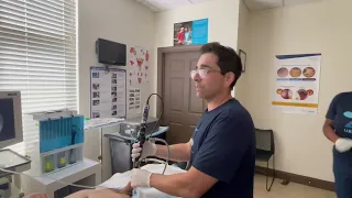 تم العثور على ورم حميد أثناء تنظير المثانة 