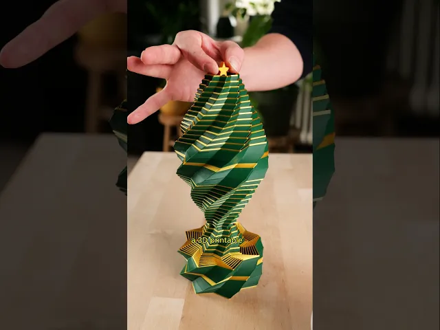PopUp Pine - Christmas Tree Fidget Toy and Coaster - Print in Place video thumbnail