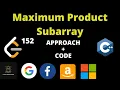 Maximum Product Subaray Leetcode Leetcode 152 Leetcode September Challenge