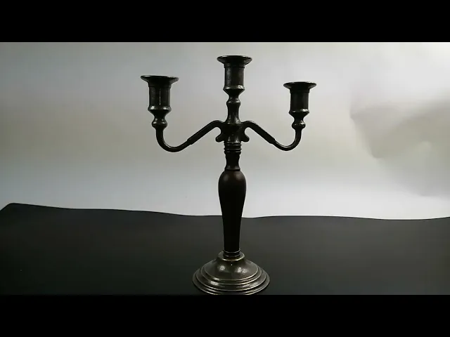 Видео-обзор Канделябр  на 3 свечи 'Хулио', цвет темная бронза
