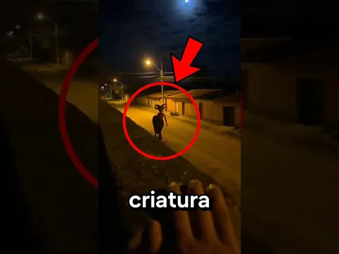 Criatura estranha andando no meio da rua à noite!