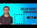 Hollow Square Star Pattern in JavaScript Pattern Printing