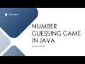 NUMBER GUESSING GAME USING JAVA and SWING Design Task 1 Breakdown Oasis Infobyte Internship