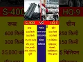 Lagu S-400 vs HQ-9 comparison #shorts #s400missile #hq9 #trending #india #pakistan #operationsindoor