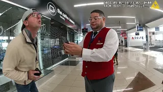 Delta Sky Club Complaint Leads to Arrest Demanding 100 tip refund Airport Bodycam