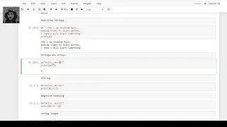 Python Strings basic JUPYTER NOTEBOOK PYTHON DATA SCIENCE AI ML