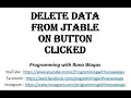 JAVA Delete Records From JTable on Button Click Programming with Rana Waqas