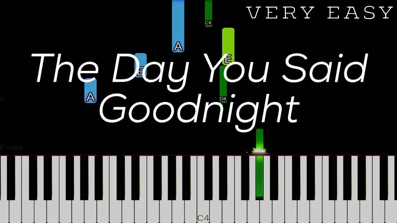 The Day You Said Goodnight - Hale | Easy Piano Tutorial