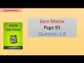 Zero Matrix Algorithm - CTCI 1 8