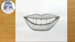 Smile Lips Sketch For Beginners EASY WAY TO DRAW SMILE LIPS 