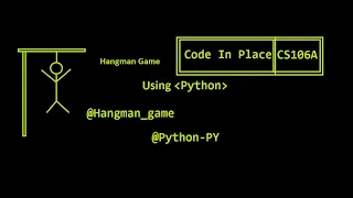 Hangman English word guessing game by python Final Project in Code in Place