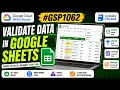 Validate Data in Google Sheets