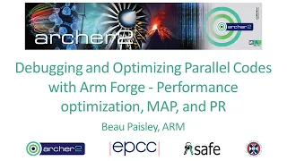 ARCHER2 Debugging Optimizing Parallel Codes with Arm Forge - Performance optimization MAP PR