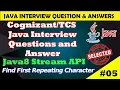 Find First Repetitive Character from String Using Java8 Java Interview Questions