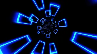 Blue Tunnel Abstract Background Loop - Square Pattern