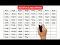 Five letter words 100 5 letter words A to Z Five letter words in English Part 2