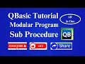 QBasic Modular Programming All in One Sub Procedure in QBasic Structure of Sub Procedure Hindi