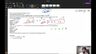 3216 Lexicographically Smallest String After a Swap How to in Interview String