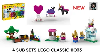 4 NEW SUB SETS Lego classic 11033 ideas Unpacking and Building instructions How to build
