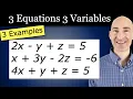 Solving Systems of 3 Equations 3 Variables