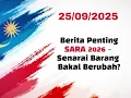Download Lagu [TERKINI] Berita Penting SARA 2026 – Senarai Barang Bakal Berubah?@BantuanMY​