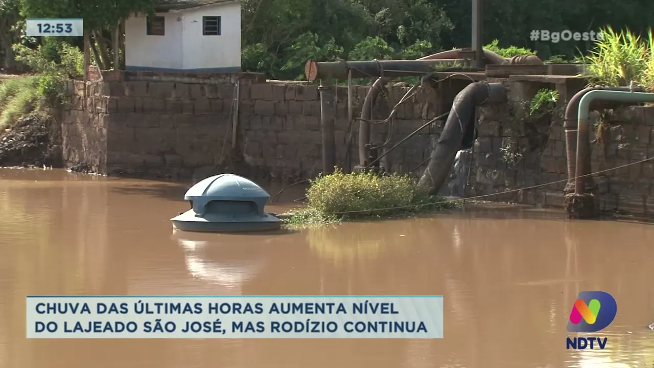 Chuva das últimas horas aumenta nível do Lajeado São José, mas rodízio de água continua em Chapecó