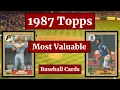 1987 Topps Baseball Cards - 25 Most Valuable Plus Bonus Listings