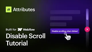 Disable Scrolling in Webflow without code using Attributes
