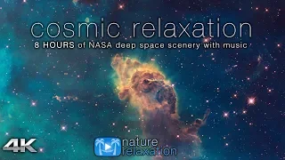 COSMIC RELAXATION 8 HOURS Of 4K Deep Space NASA Footage Chillout Music For Studying Working Etc 