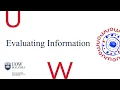 Evaluating Information