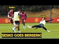 Download Lagu Sesko VERNIETIGT Leny Yoro en alle United-verdedigers tijdens de training voor de wedstrijd tegen...
