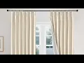Joydeco Pinch Pleated Linen Curtains for Living Room 100 Blackout Curtains 84 inches Long 2 Panel