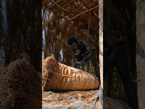 बेकार लकड़ी से बने जिंदा इंसान 😲 #wood #arts