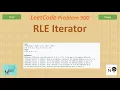 RLE Iterator LeetCode 900 List TreeMap Google