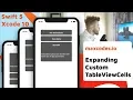 Expandable Custom TableViewCell with Animations with One Section Source Code Included