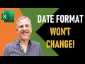 Excel Date Format Won t Change I Can t Change Excel Date Format