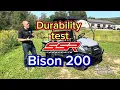 Durability test SSR bison 200 golf cart hills bumps top speed test