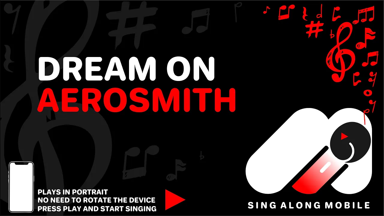 Aerosmith - Dream On | Sing Along Mobile | Karaoke | Lyrics | Cover Version