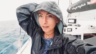 A Race in the Rain to pick up our Lucky Patrons (Sailing La Vagabonde) Ep. 108