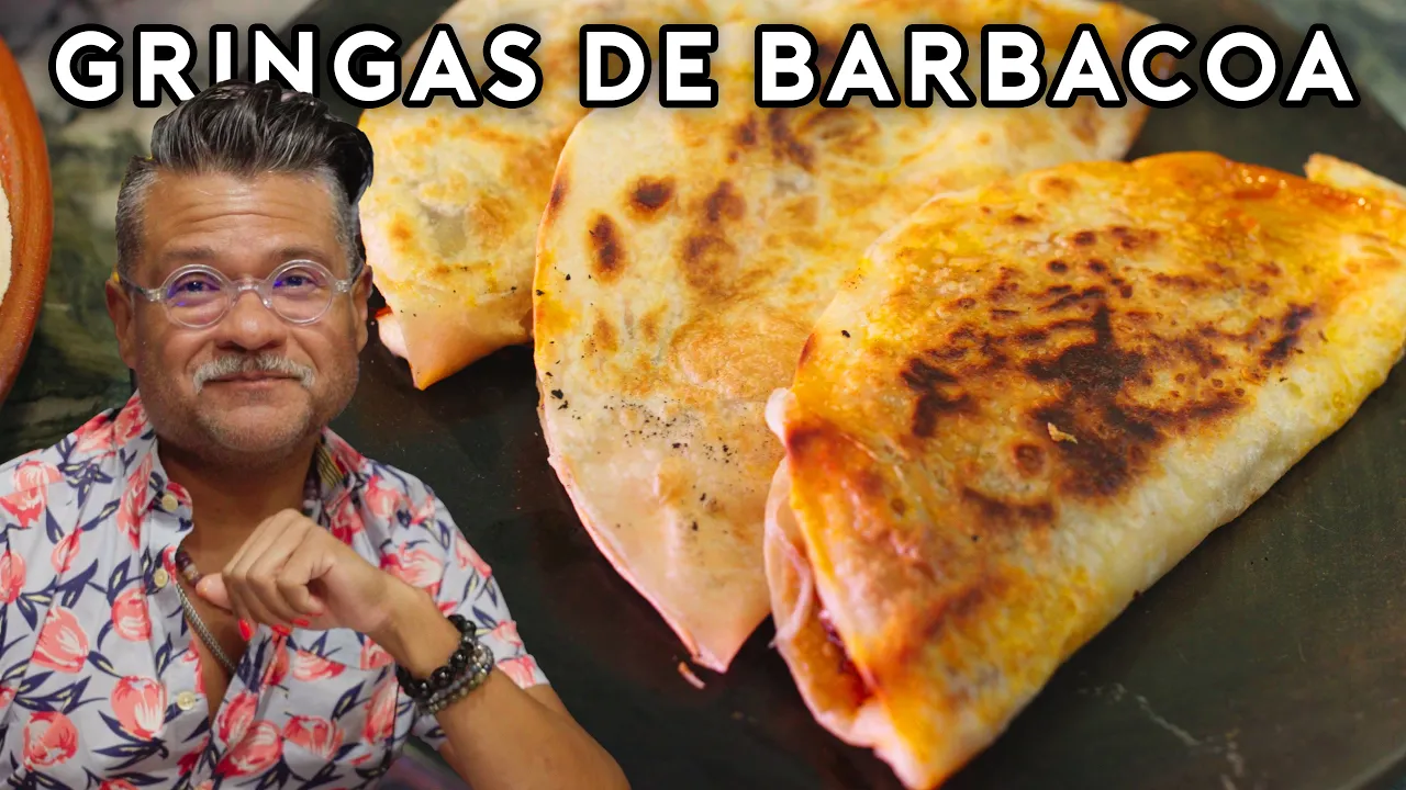 Barbacoa Tacos and Gringas de Barbacoa with Consom   Prubalo with Rick Martinez