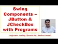 Java Swing Components JButton and JCheckBox-Methods Constructors Programs OOP Tamil 61