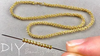 seed bead rope necklace tutorial beaded jewelry making