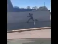 Bro running like Shaggy from Scooby Doo