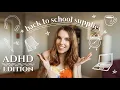AD Back to School Shopping Supplies for Students with AD