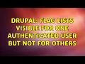 Drupal Flag lists visible for one authenticated user but not for others