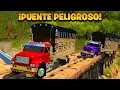 ¡Camioneros ATRAPADOS EN PUENTE DE MADERA! | American Truck Simulator