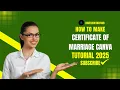 How to Create a Free Marriage Certificate Design in Canva Step-by-Step Tutorial