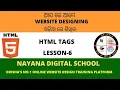 Website Designing and Development Tutorial Training In Odia HTML HTML Tag LESSON-6